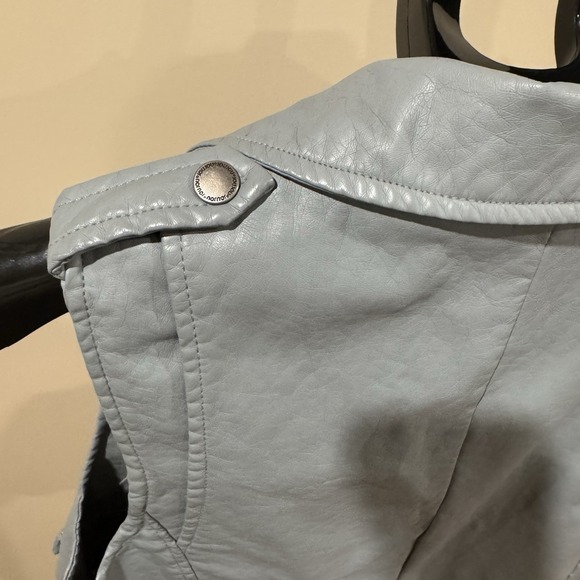 Vtg 90s Y2K Gray Moto Vest Biker Utility Minimalist Soft Grunge Women's Large - Picture 8 of 11